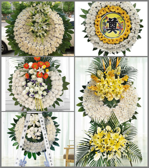 安徽六安市霍山县上土市镇江子河村花圈速递